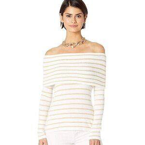 Lilly Pulitzer Christin Off-The-Shoulder Coastal Shell Stripe Sweater